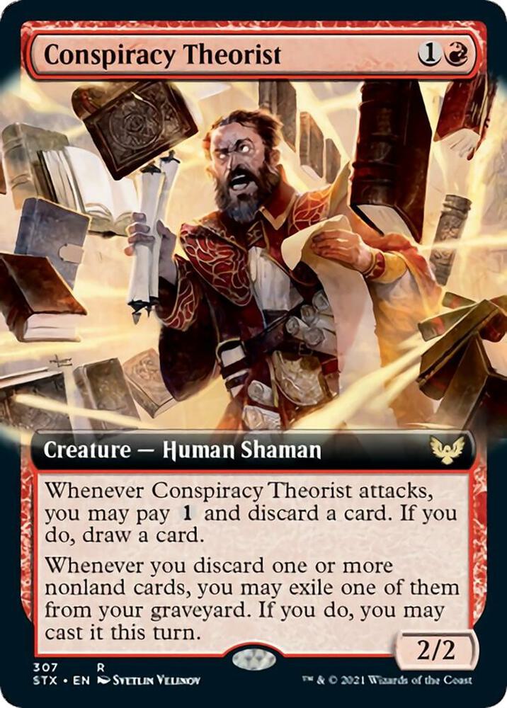Conspiracy Theorist Extended Art 307/275 (Strixhaven: School of Mages)  - Foil | Good Games Morley
