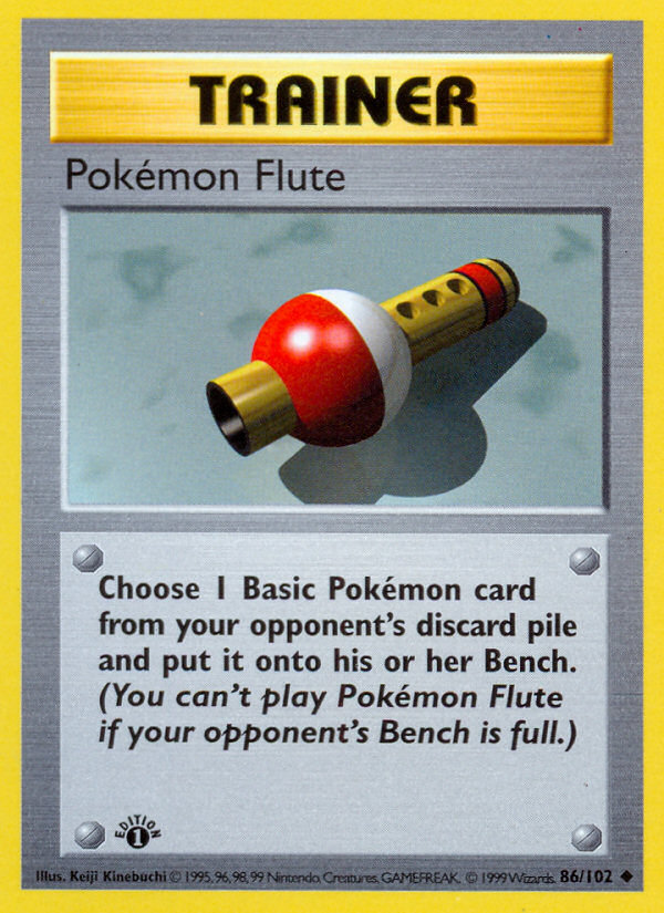 Pokemon Flute (86/102) (Shadowless) [Base Set 1st Edition] | Good Games Morley