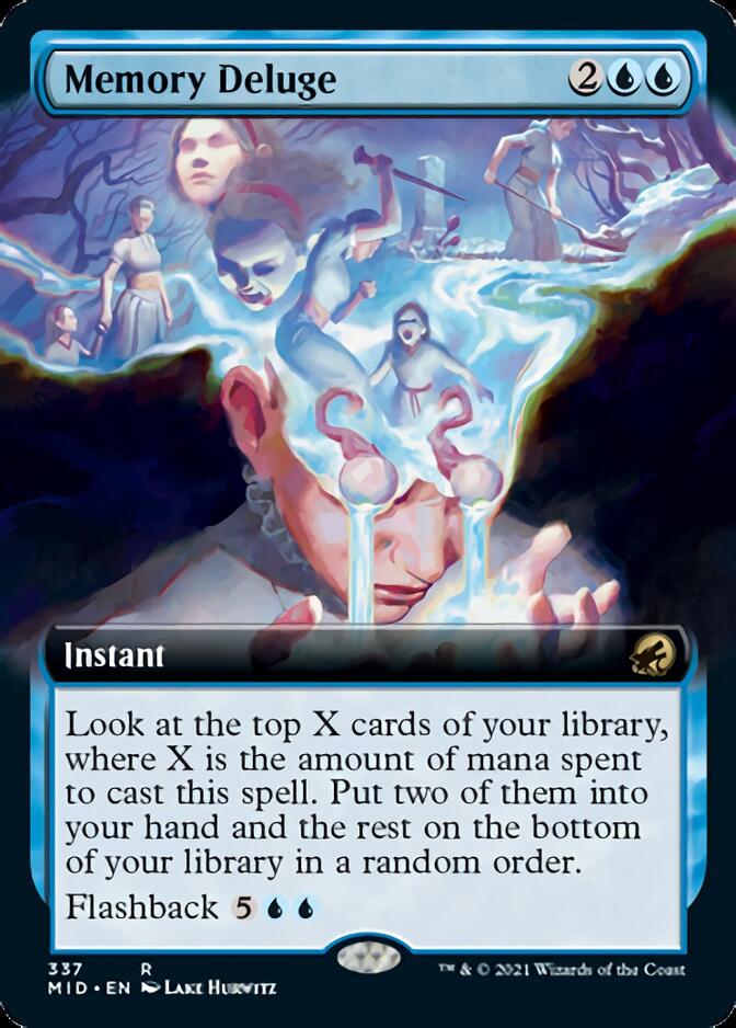 Memory Deluge (Extended Art) [Innistrad: Midnight Hunt] | Good Games Morley