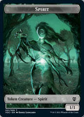Spirit (001) // Spirit (002) Double-Sided Token [Innistrad: Crimson Vow Commander Tokens] | Good Games Morley