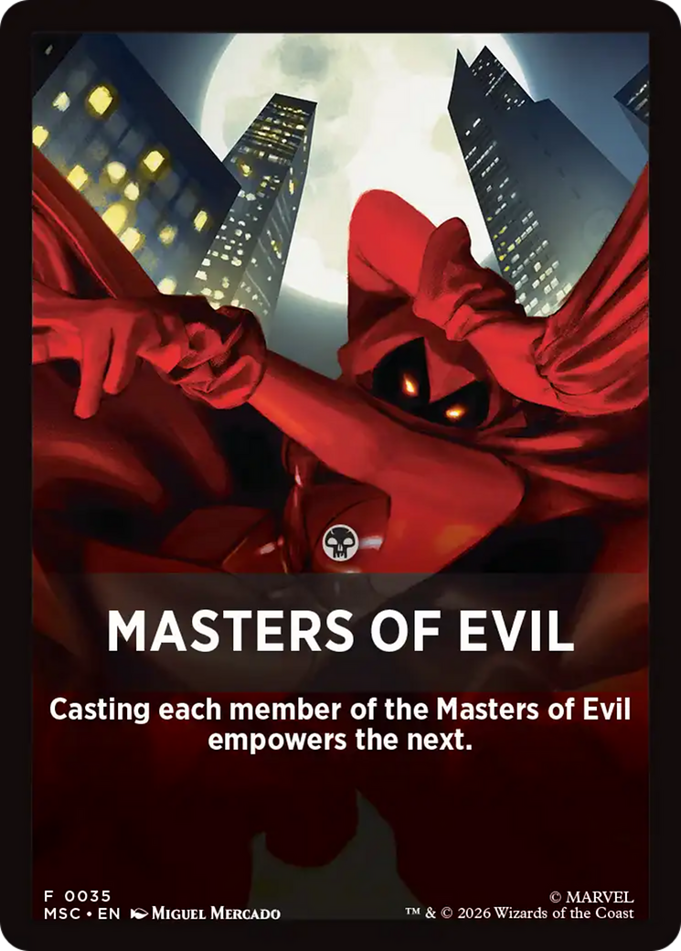 Masters of Evil Theme Card [Marvel Super Heroes Commander] | Good Games Morley