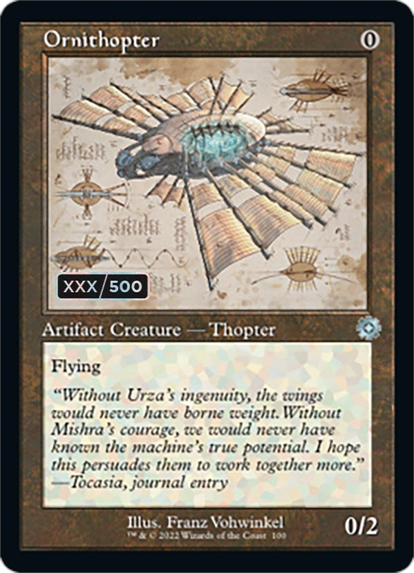Ornithopter (Retro Schematic) (Serialized) [The Brothers' War Retro Artifacts] | Good Games Morley