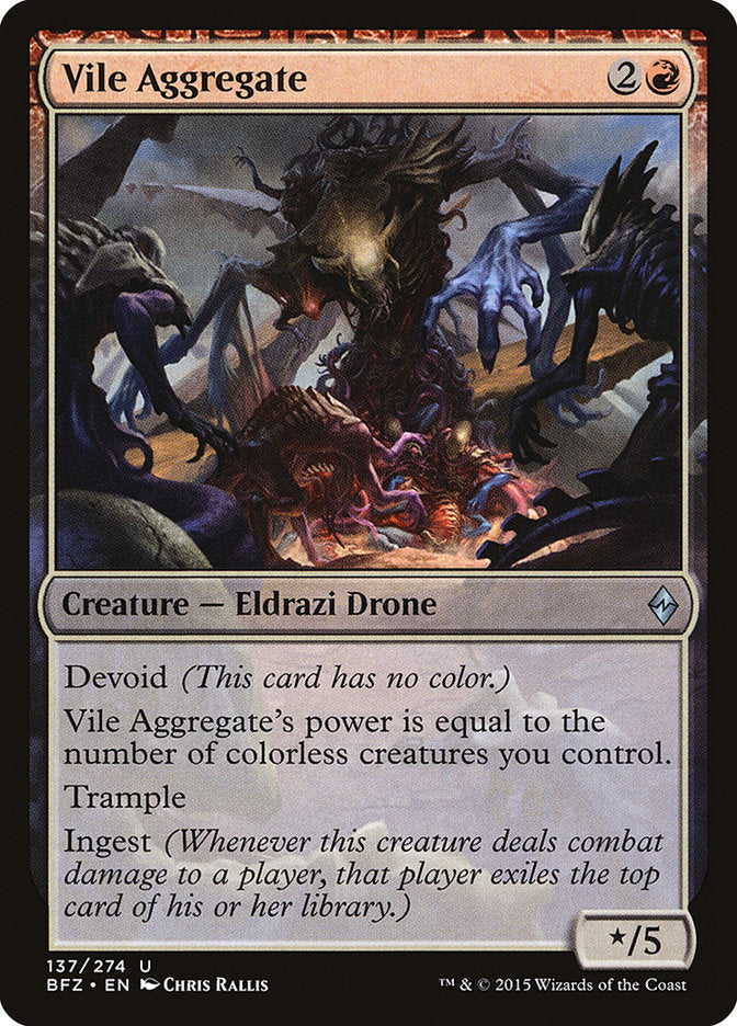 Vile Aggregate 137/274 (Battle for Zendikar)  - Foil | Good Games Morley