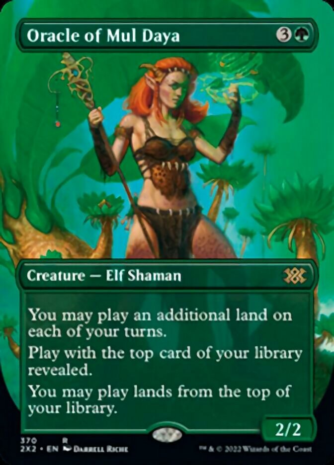 Oracle of Mul Daya (Borderless Alternate Art) [Double Masters 2022] | Good Games Morley