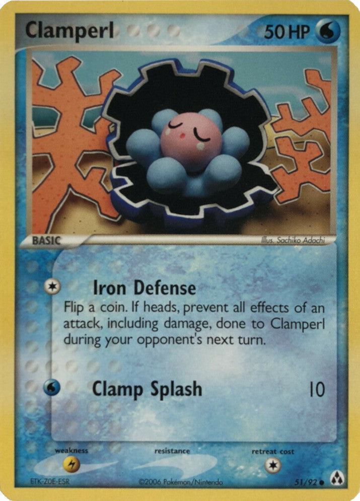 Clamperl (51/92) (Stamped) [EX: Legend Maker] | Good Games Morley