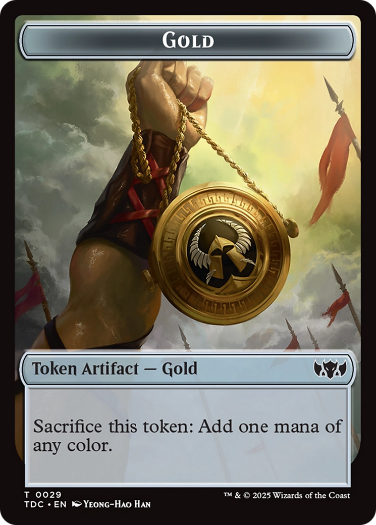 Elemental (0016) // Gold Double-Sided Token [Tarkir: Dragonstorm Commander Tokens] | Good Games Morley
