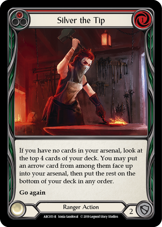 Silver the Tip (Red) [ARC051-R] (Arcane Rising)  1st Edition Normal | Good Games Morley