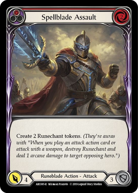 Spellblade Assault (Red) [ARC085-R] (Arcane Rising)  1st Edition Normal | Good Games Morley
