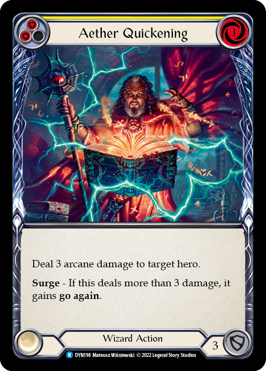 Aether Quickening (Yellow) [DYN198] (Dynasty)  Rainbow Foil | Good Games Morley