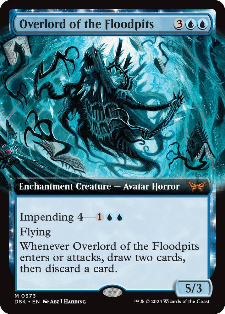 Overlord of the Floodpits 373 (Duskmourn: House of Horror)  - Extended Art | Good Games Morley