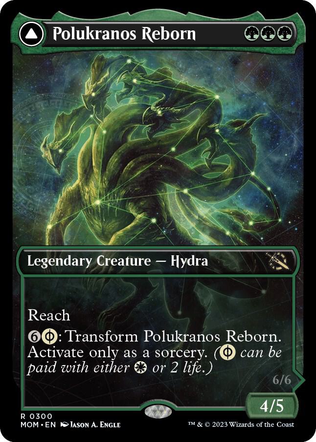 Polukranos Reborn // Polukranos, Engine of Ruin 300/291 (March of the Machine)  - Showcase Foil | Good Games Morley