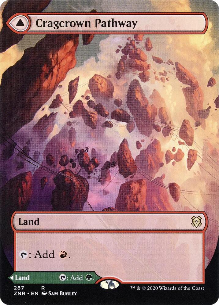 Cragcrown Pathway // Timbercrown Pathway 287 (Zendikar Rising)  - Extended Art | Good Games Morley