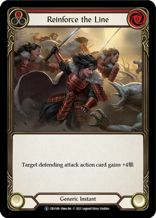 Reinforce the Line (Red) [U-CRU189] (Crucible of War Unlimited)  Unlimited Rainbow Foil | Good Games Morley