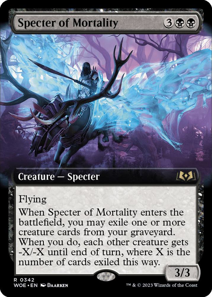 Specter of Mortality 342/276 (Wilds of Eldraine)  - Extended Art | Good Games Morley