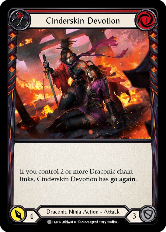 Cinderskin Devotion (Red) [FAI016] (Uprising Fai Blitz Deck) | Good Games Morley