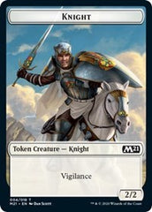 Knight // Zombie Double-Sided Token [Core Set 2021 Tokens] | Good Games Morley