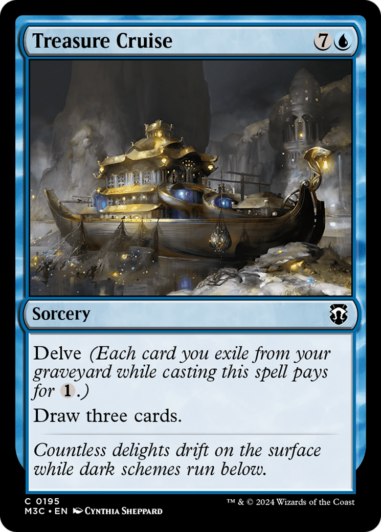 Treasure Cruise (Ripple Foil) [Modern Horizons 3 Commander] | Good Games Morley