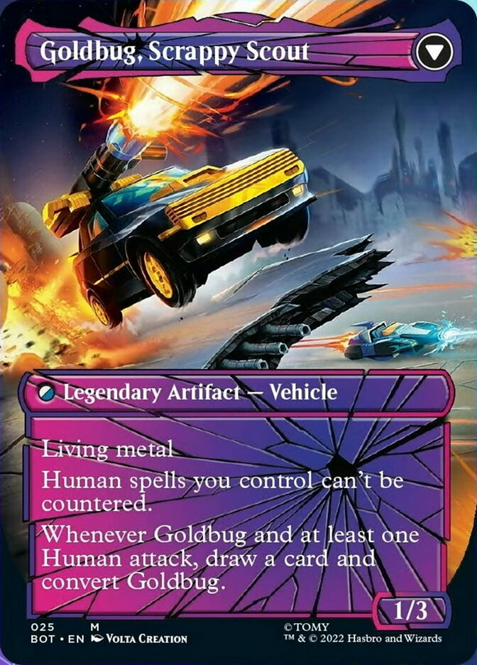 Goldbug, Humanity's Ally // Goldbug, Scrappy Scout (Shattered Glass) [Transformers] | Good Games Morley