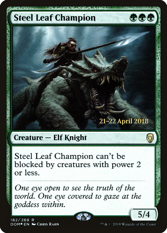 Steel Leaf Champion [Dominaria Prerelease Promos] | Good Games Morley