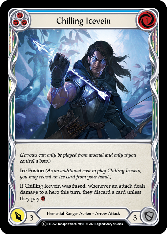 Chilling Icevein (Blue) [U-ELE052] (Tales of Aria Unlimited)  Unlimited Rainbow Foil | Good Games Morley