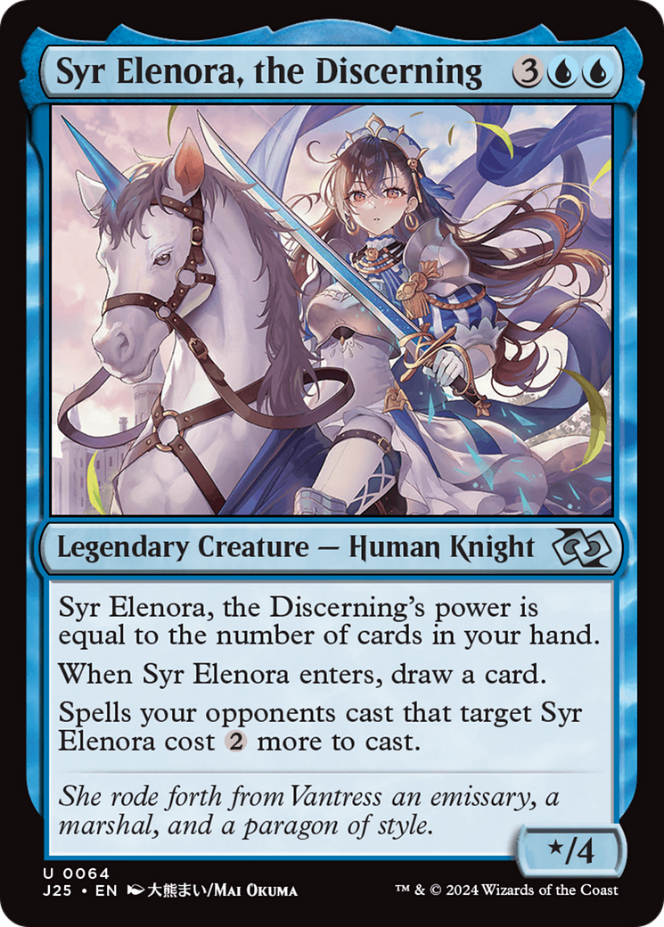 Syr Elenora, the Discerning (Anime) [Foundations Jumpstart] | Good Games Morley