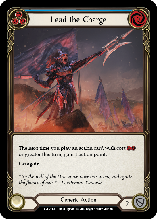 Lead the Charge (Blue) [ARC211-C] (Arcane Rising)  1st Edition Normal | Good Games Morley