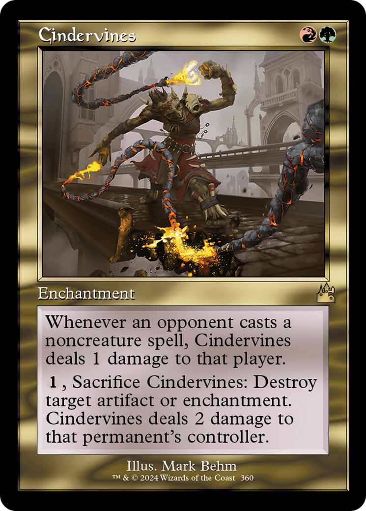 Cindervines (Retro Frame) [Ravnica Remastered] | Good Games Morley