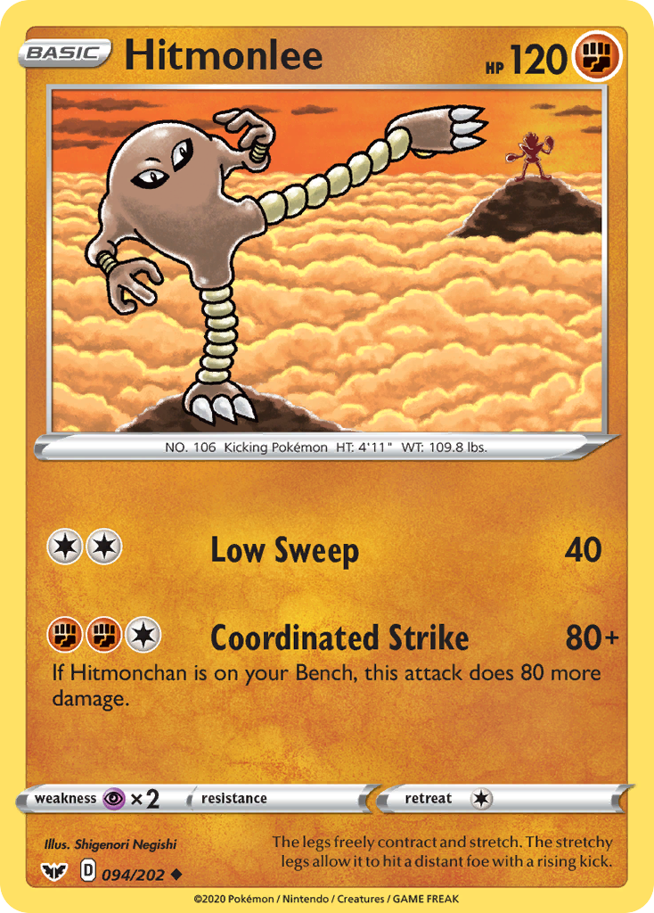 Hitmonlee (094/202) [Sword & Shield: Base Set] | Good Games Morley