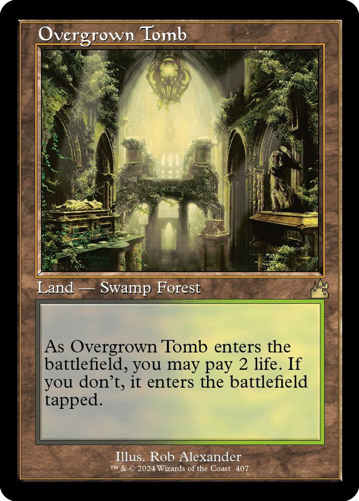 Overgrown Tomb 407 (Ravnica Remastered)  - Retro Foil | Good Games Morley