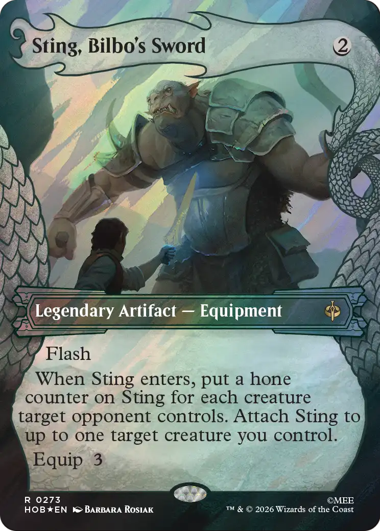 Sting, Bilbo's Sword (Showcase) (Surge Foil) [The Hobbit] | Good Games Morley