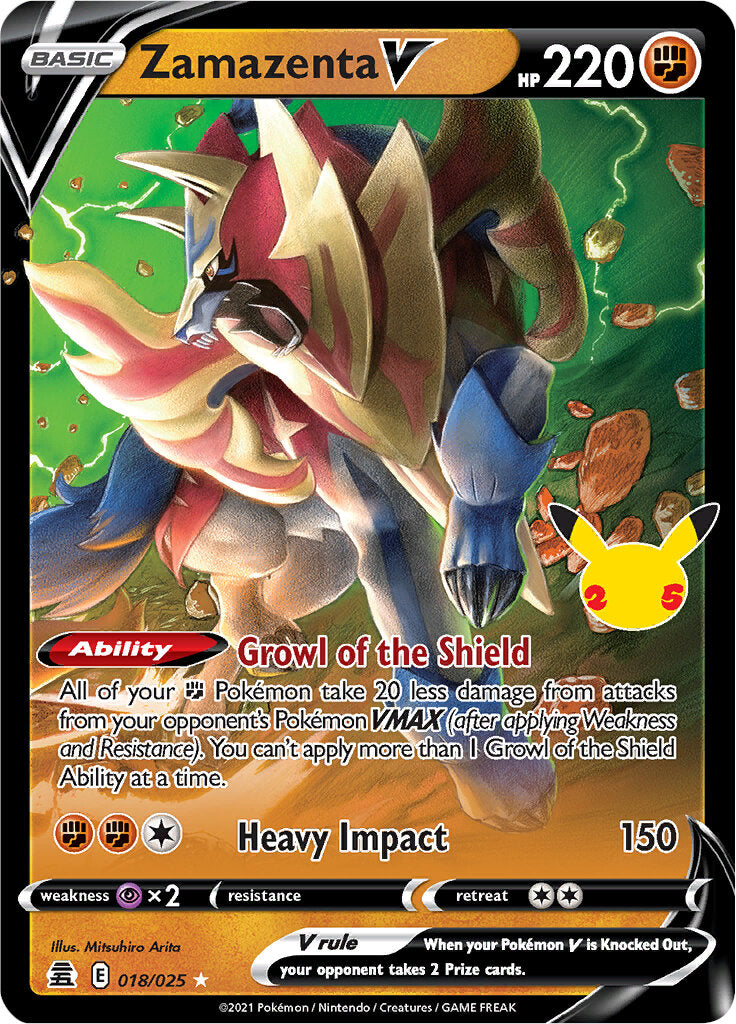 Zamazenta V (018/025) [Celebrations: 25th Anniversary] | Good Games Morley
