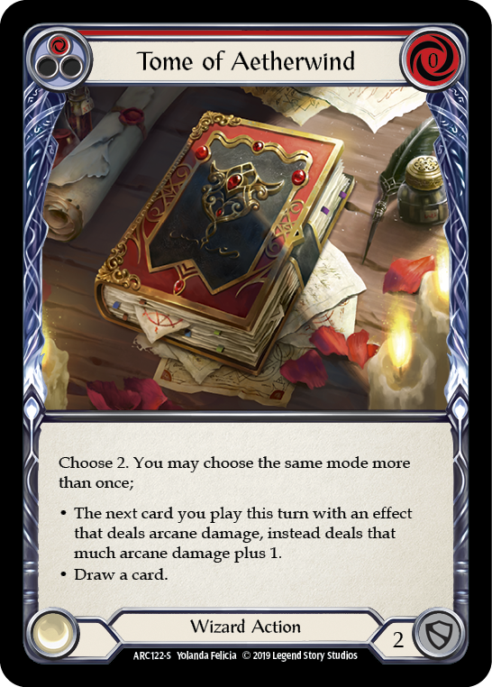 Tome of Aetherwind [ARC122-S] (Arcane Rising)  1st Edition Rainbow Foil | Good Games Morley