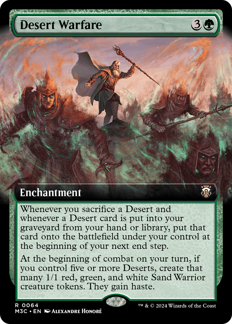 Desert Warfare (Extended Art) (Ripple Foil) [Modern Horizons 3 Commander] | Good Games Morley