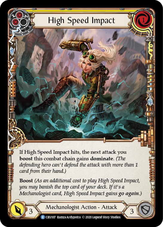 High Speed Impact (Yellow) [CRU107] (Crucible of War)  1st Edition Normal | Good Games Morley