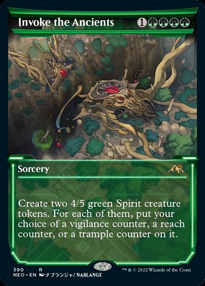 Invoke the Ancients (Showcase Soft Glow) [Kamigawa: Neon Dynasty] | Good Games Morley