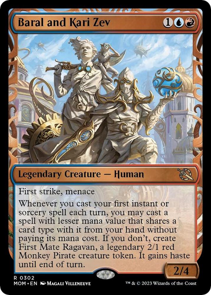Baral and Kari Zev 302/291 (March of the Machine)  - Showcase Foil | Good Games Morley