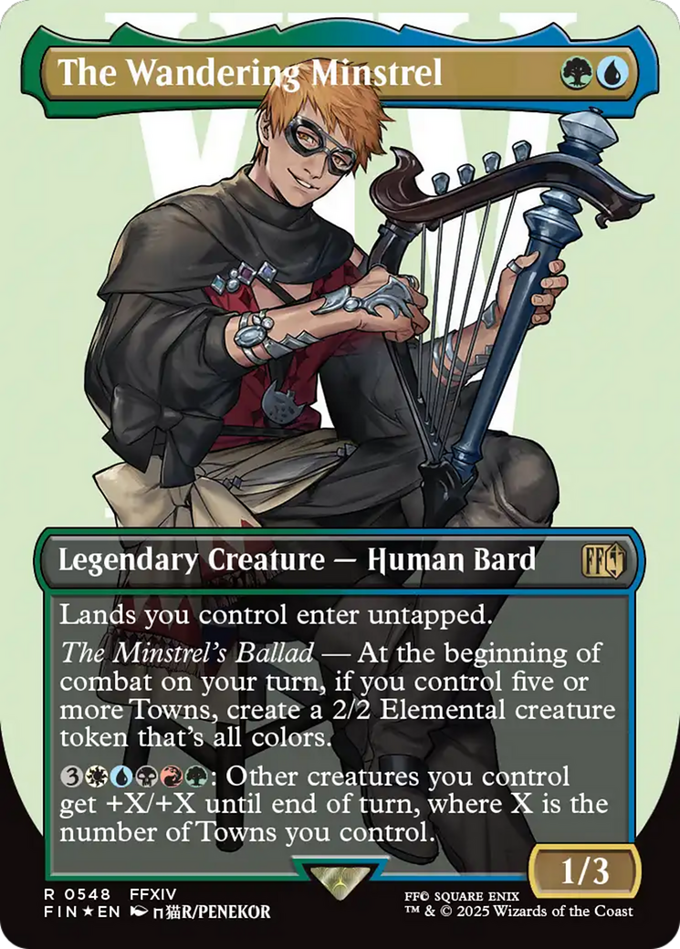 The Wandering Minstrel (Borderless) (Surge Foil) [FINAL FANTASY] | Good Games Morley
