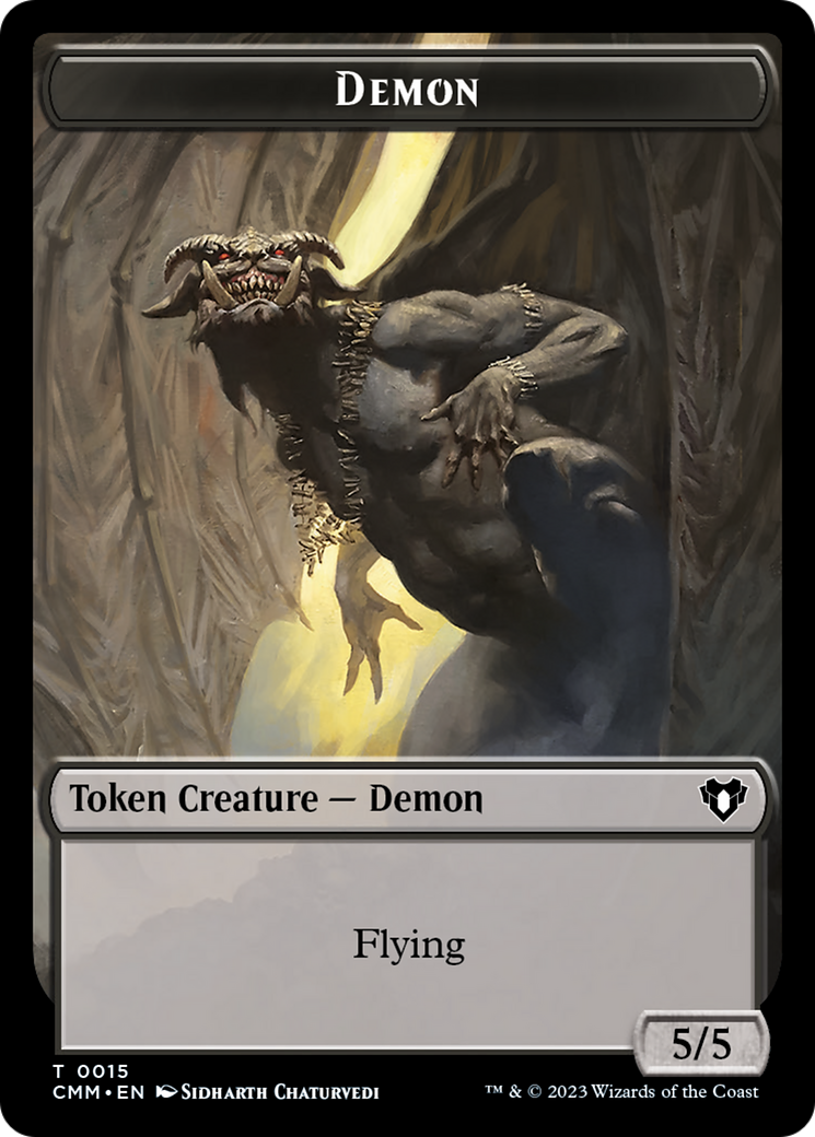 Eldrazi Spawn // Demon Double-Sided Token [Commander Masters Tokens] | Good Games Morley