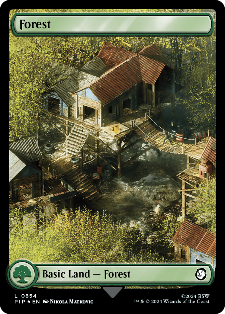 Forest (0854) (Surge Foil) [Fallout] | Good Games Morley