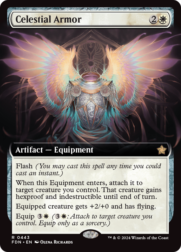 Celestial Armor (Extended Art) [Foundations] | Good Games Morley