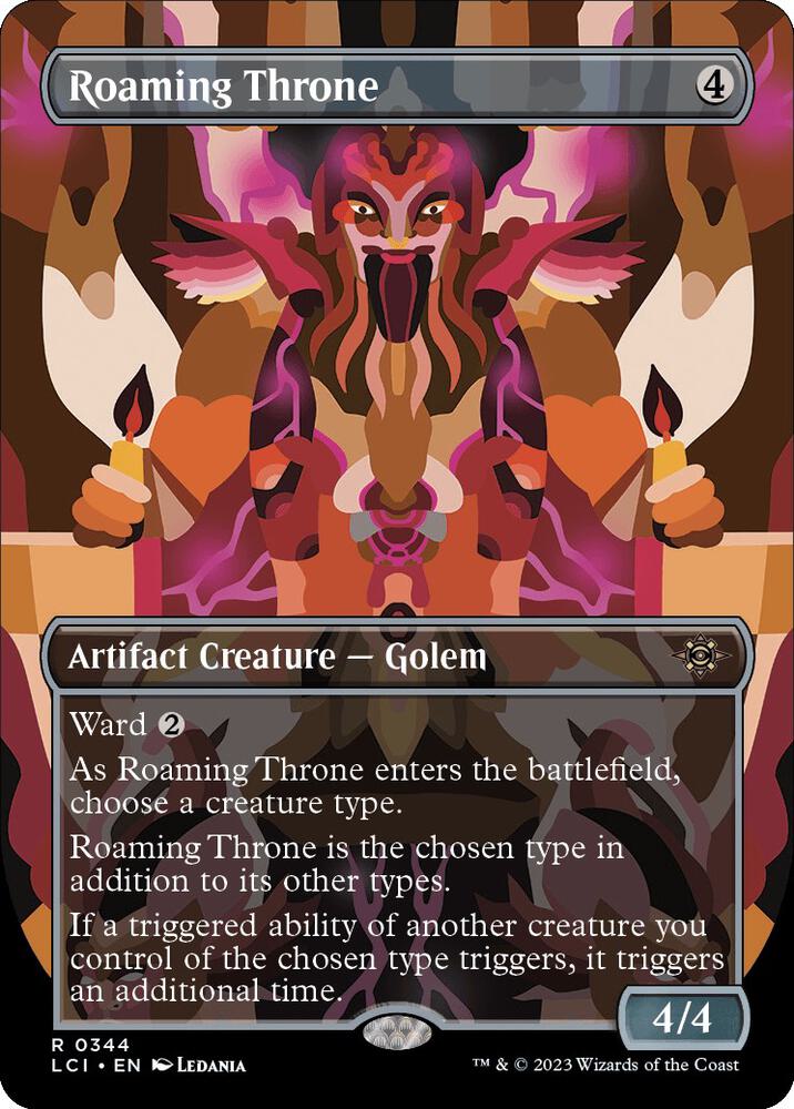 Roaming Throne 344 (The Lost Caverns of Ixalan)  - Borderless Foil | Good Games Morley