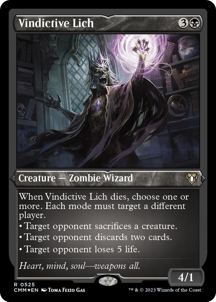 Vindictive Lich 525/451 (Commander Masters)  - Etched Foil | Good Games Morley