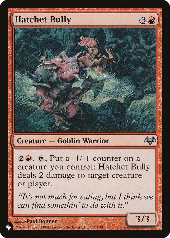 Hatchet Bully EVE-54/5075 (The List Reprints)  | Good Games Morley
