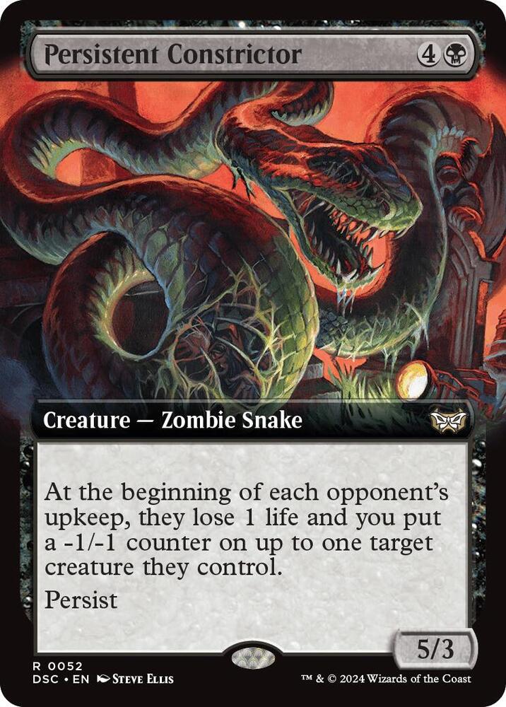 Persistent Constrictor 52 (Commander: Duskmourn: House of Horror)  - Extended Art | Good Games Morley