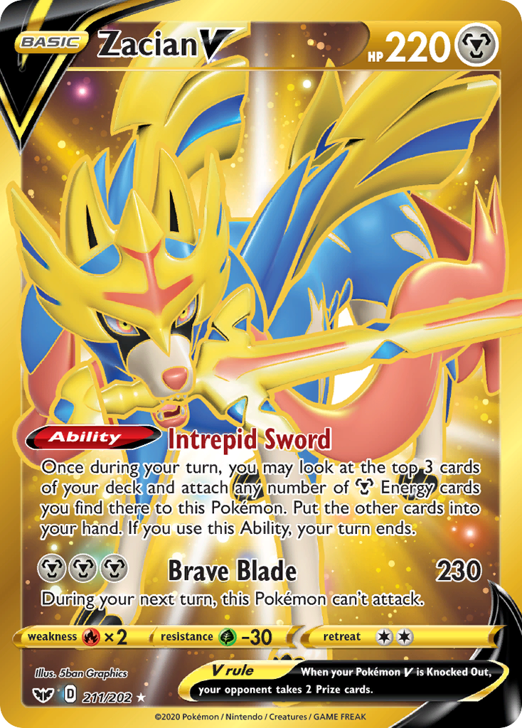 Zacian V (211/202) [Sword & Shield: Base Set] | Good Games Morley