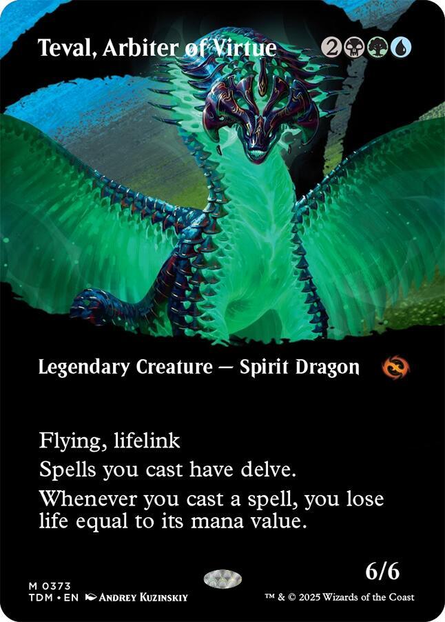 Teval, Arbiter of Virtue 373 (Tarkir: Dragonstorm)  - Borderless | Good Games Morley