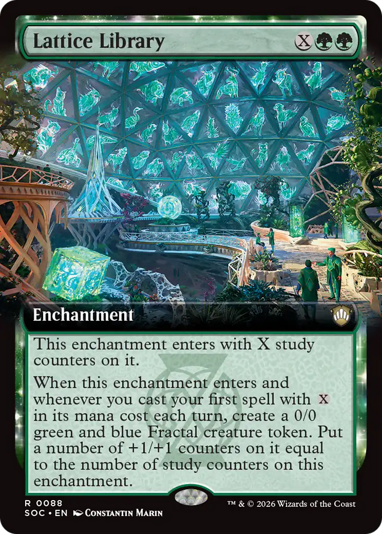 Lattice Library (Extended Art) [Secrets of Strixhaven Commander] | Good Games Morley