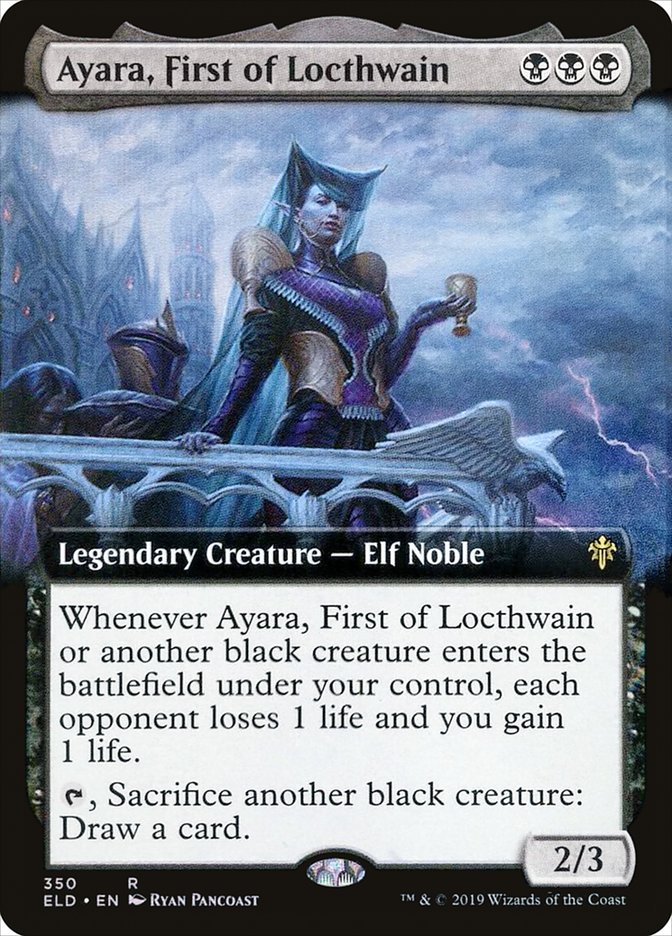 Ayara, First of Locthwain (Extended Art) [Throne of Eldraine] | Good Games Morley