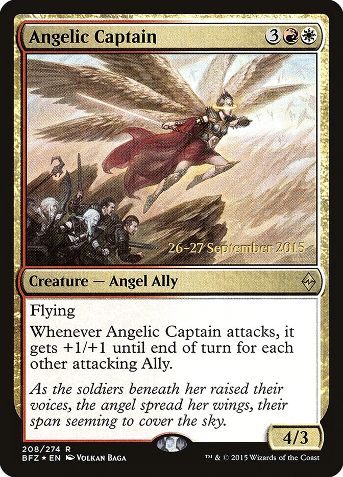 Angelic Captain [Battle for Zendikar Prerelease Promos] | Good Games Morley