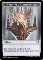 Elemental (9) // Wrenn and Realmbreaker Emblem Double-Sided Token [March of the Machine Tokens] | Good Games Morley